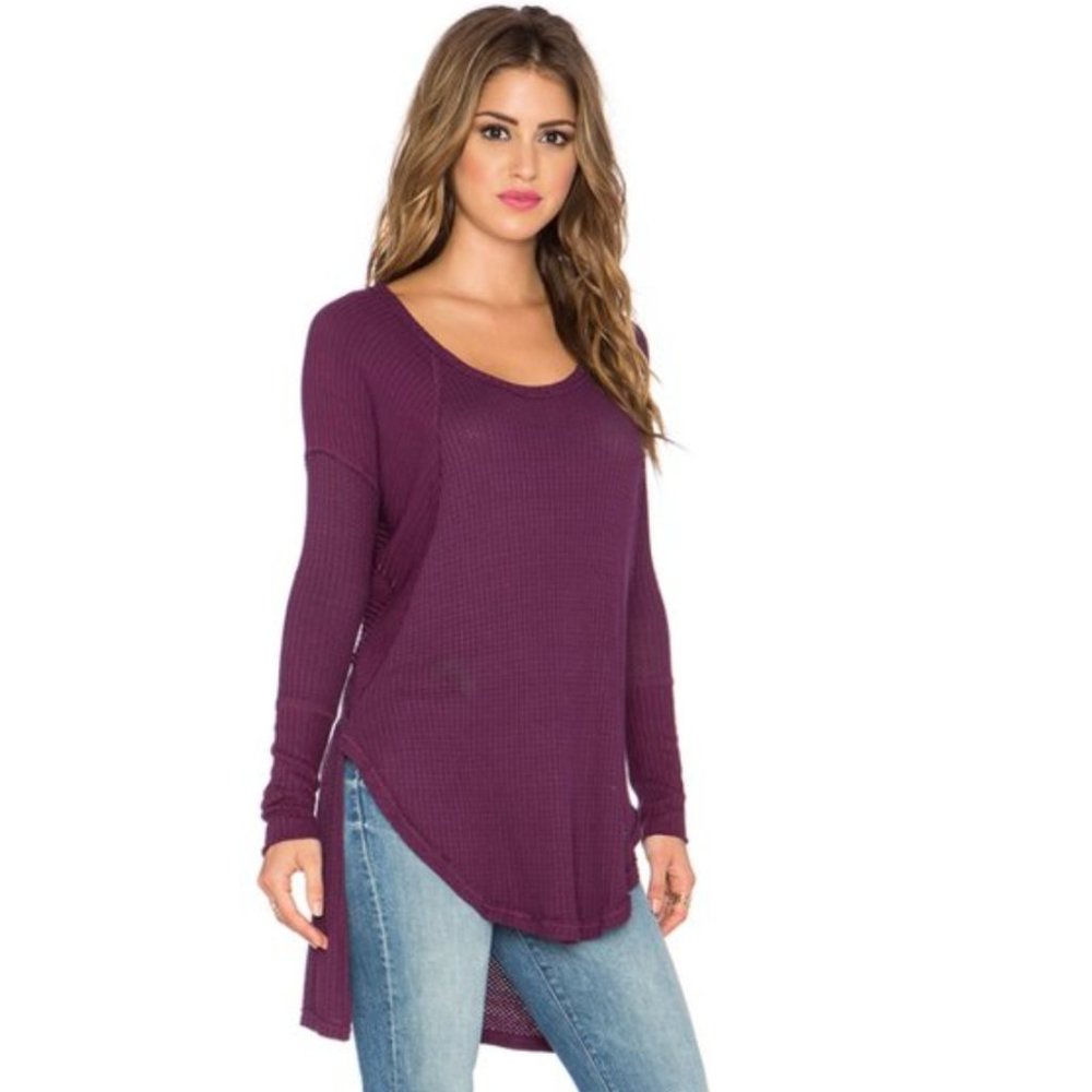 Free People 'Ventura' High/Low Thermal Top